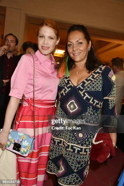 Hande Kodja and Hermine de Clermont-Tonnerre attend the Amnesty International 34 th Gala at Theatre Champs Elysees and after Party at La Maison...