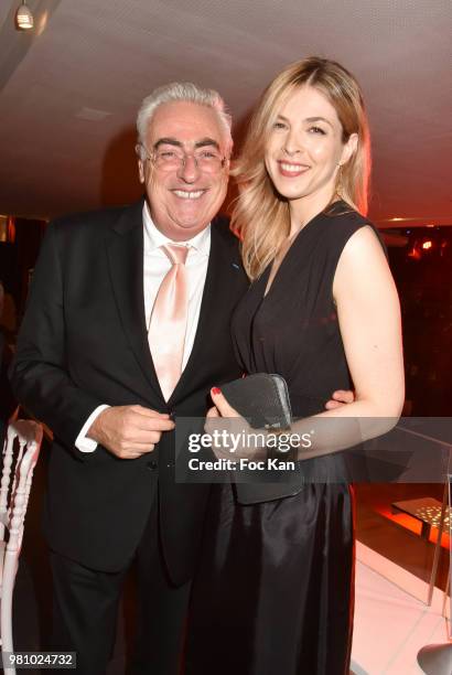 Jean Mchel Aubrun and TV presenter/singer Eleonore Boccara attend the Amnesty International 34 th Gala at Theatre Champs Elysees and after Party at...