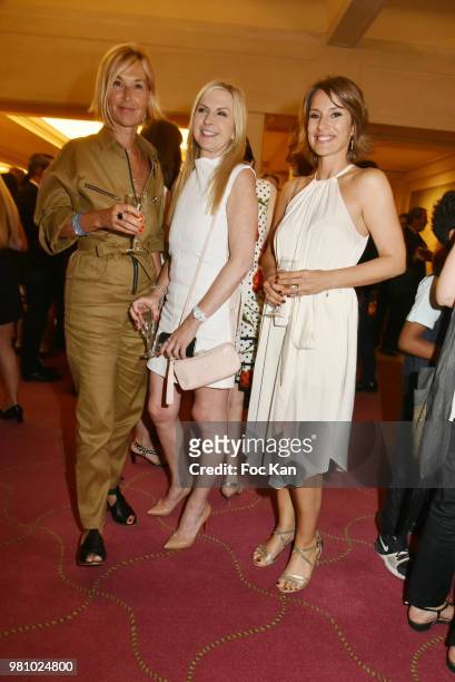 Presenters Karine Fauvet, Isabelle Gounin Levy and Stephanie De Muru attend the Amnesty International 34 th Gala at Theatre Champs Elysees and after...