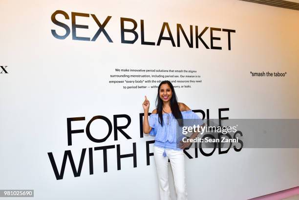 Dr. Roshini Raj attends Thinx Hosts Come As You Are In Celebration Of Period Sex Blanket at Thinx Come As You Are Pop-Up Shop on June 21, 2018 in New...