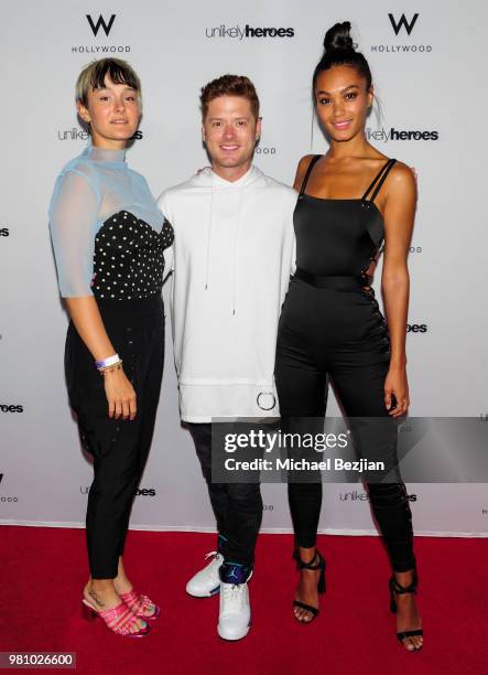 Gabriella Caspi, Nash Overstreet, Alexis Gaube attend Nights of Freedom LA on June 21, 2018 in Hollywood, California.