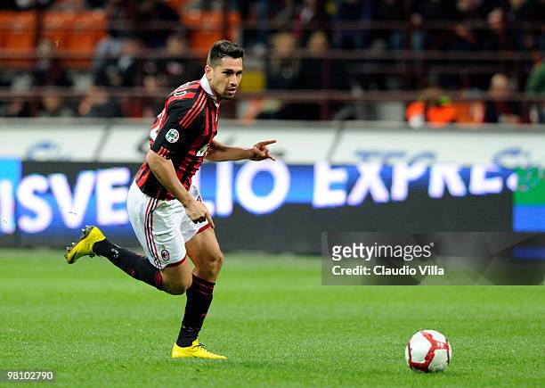 Marco Borriello during the Serie A match between AC Milan and SS Lazio at Stadio Giuseppe Meazza on March 28, 2010 in Milan, Italy.