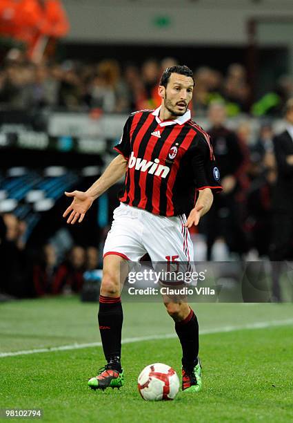 Gianluca Zambrotta during the Serie A match between AC Milan and SS Lazio at Stadio Giuseppe Meazza on March 28, 2010 in Milan, Italy.