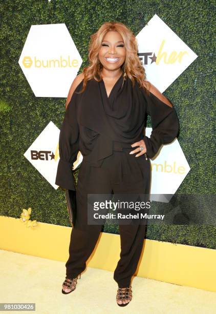 Media mogul Mona Scott-Young arrives at the BET Her Awards Presented By Bumble at Conga Room on June 21, 2018 in Los Angeles, California.