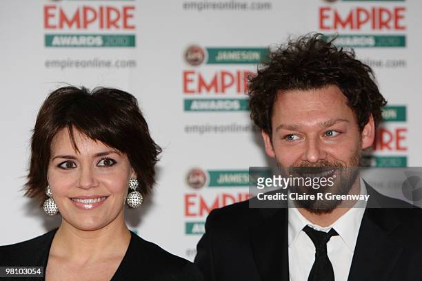 Georgia MacKenzie and Richard Coyle arrive for the Jameson Empire Film Awards held at the Grosvenor House Hotel, on March 28, 2010 in London, England.
