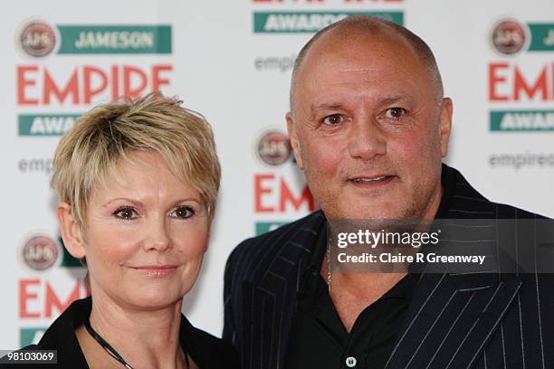 Karl Howman and guest arrive for the Jameson Empire Film Awards held at the Grosvenor House Hotel, on March 28, 2010 in London, England.