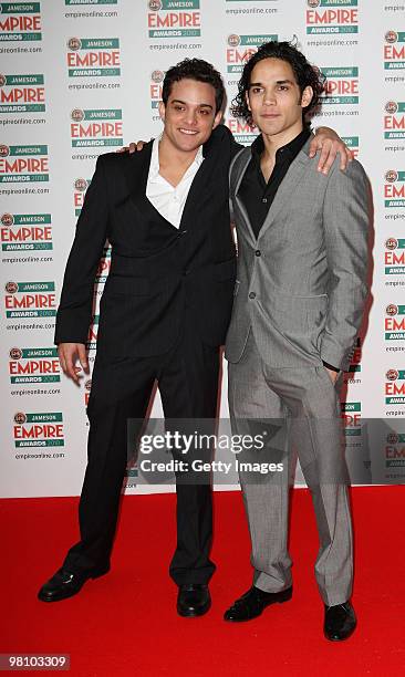 Reece Ritchie and guest attend the Jameson Empire Film Awards held at Grosvenor House Hotel, on March 28, 2010 in London, England.