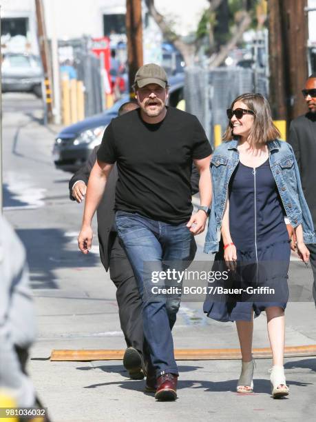 David Harbour is seen arriving at the 'Jimmy Kimmel Live' on June 21, 2018 in Los Angeles, California.