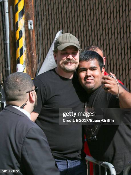 David Harbour is seen arriving at the 'Jimmy Kimmel Live' on June 21, 2018 in Los Angeles, California.