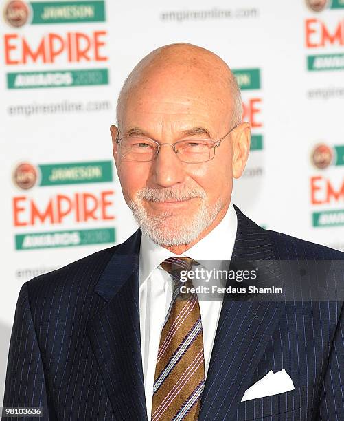 Patrick Stewart attends the Jameson Empire Film Awards at The Grosvenor House Hotel on March 28, 2010 in London, England.