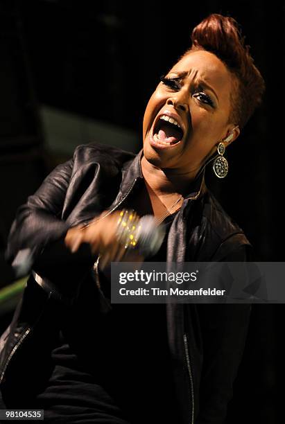 Chrisette Michele performs in support of her Epiphany release at the Regency Ballroom on March 27, 2010 in San Francisco, California.