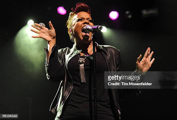 Chrisette Michele performs in support of her Epiphany release at the Regency Ballroom on March 27, 2010 in San Francisco, California.
