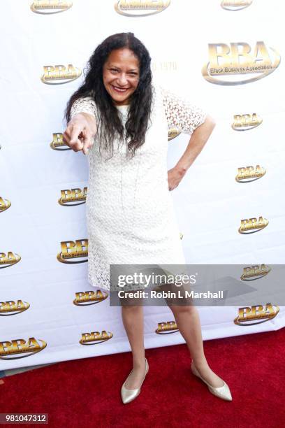 Publicist Edna Sims attends The Black Association's "Salute To Black Music" at California African American Museum on June 19, 2018 in Los Angeles,...