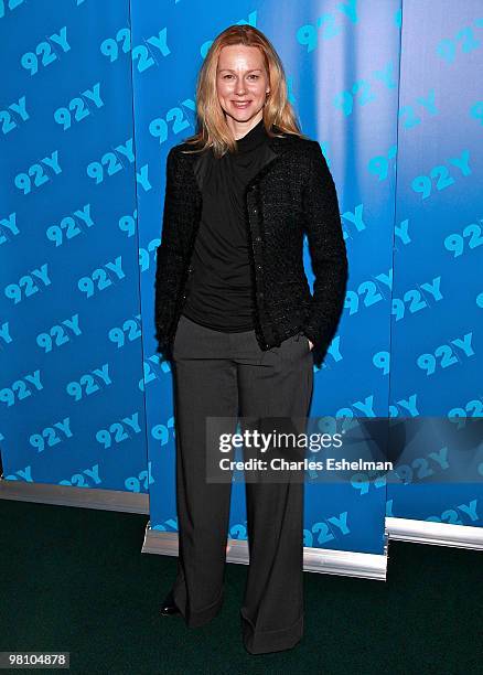 Actress Laura Linney attends Jordan Roth's "Broadway Talks" conversation at the 92nd Street Y on March 28, 2010 in New York City.