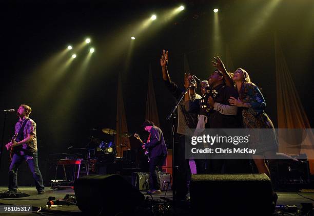 Jonny Lang, Brad Whitford of Aerosmith, Living Colour and Susan Tedeschi perform during the Experience Hendrix Tour at The Fox Theatre on March 27,...