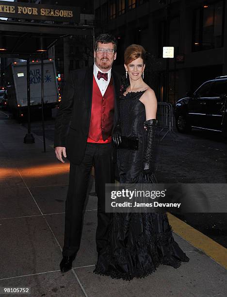 Simon Van Kempen and Alex McCord attend Bethenny Frankel and Jason Hoppy's wedding at Four Seasons Restaurant on March 28, 2010 in New York City.