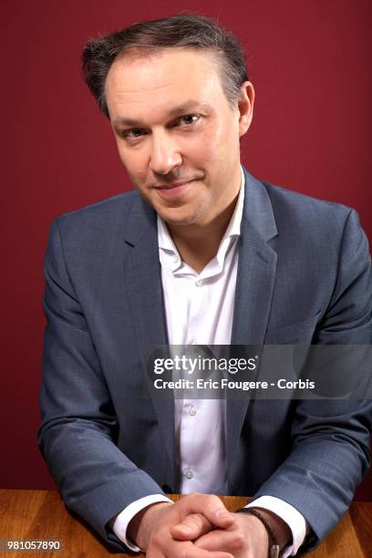 Sociologist Remy Oudghiri poses during a portrait session in Paris, France on .