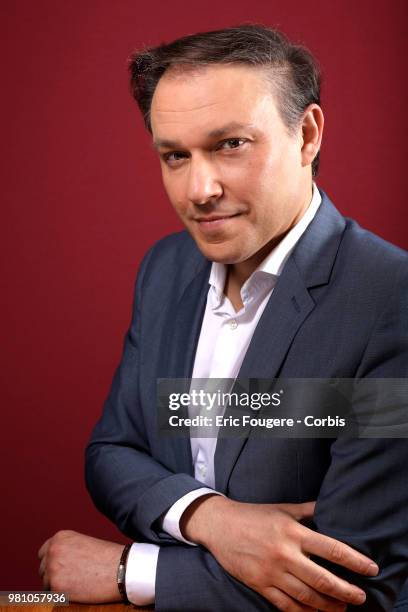 Sociologist Remy Oudghiri poses during a portrait session in Paris, France on .