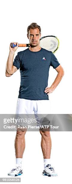 Richard Gasquet of France poses for portraits during the Australian Open at Melbourne Park on January 12, 2018 in Melbourne, Australia.