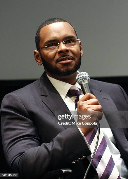 Producer and founder of SimonSays Entertainment Ronald Simons attends the Film Society of Lincoln Center's "Night Catches Us" at Walter Reade Theater...