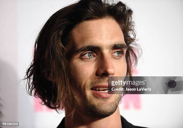 Tyson Ritter of The All-American Rejects attends Perez Hilton's "Carn-Evil" Theatrical Freak and Funk 32nd birthday party at Paramount Studios on...