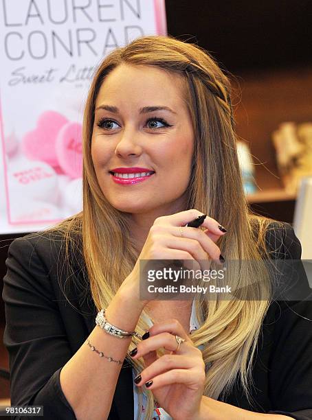 Lauren Conrad promotes "Sweet Little Lies" at Barnes & Noble on March 28, 2010 in Fairless Hills, Pennsylvania.