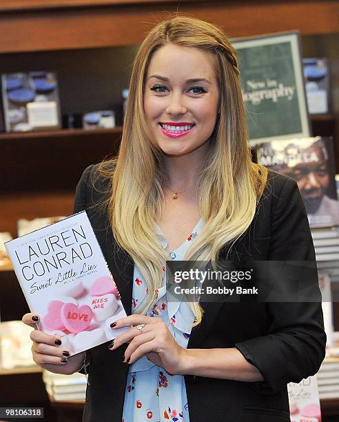 Lauren Conrad promotes "Sweet Little Lies" at Barnes & Noble on March 28, 2010 in Fairless Hills, Pennsylvania.