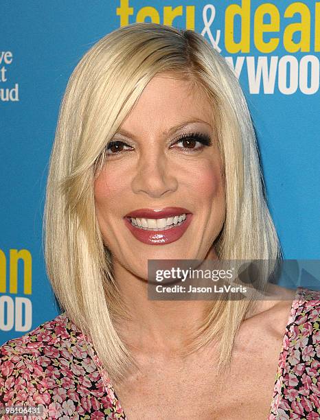 Actress Tori Spelling attends Tori & Dean's spring party at Fairmont Miramar Hotel on March 28, 2010 in Santa Monica, California.