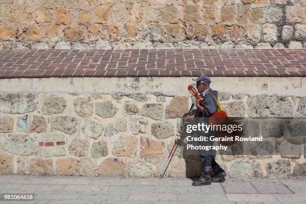 editorial use only - the blind busker, oaxaca - geraint rowland stock pictures, royalty-free photos & images