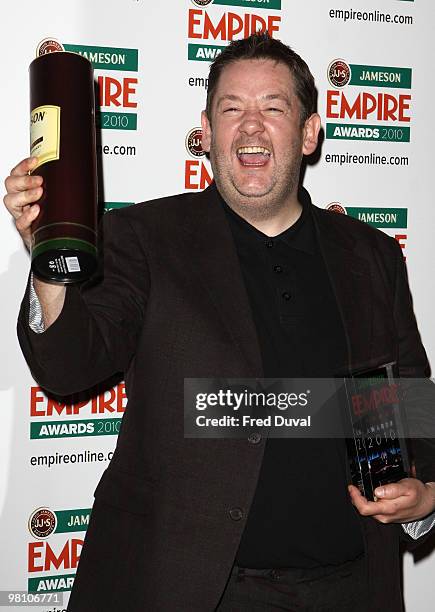 Johnny Vegas at the Jameson Empire Awards 2010 press room at The Grosvenor House Hotel on March 28, 2010 in London, England.