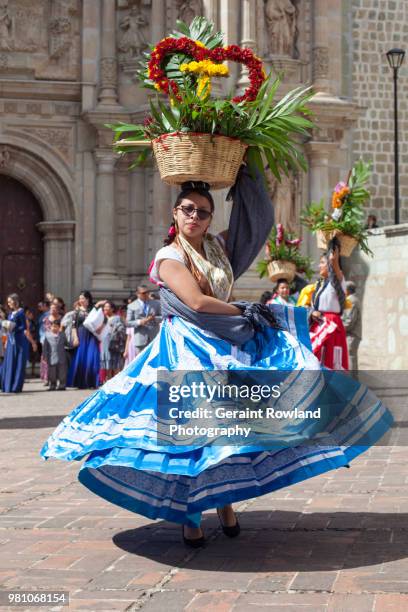 editorial use only, wedding dancer, oaxaca - geraint rowland stock pictures, royalty-free photos & images