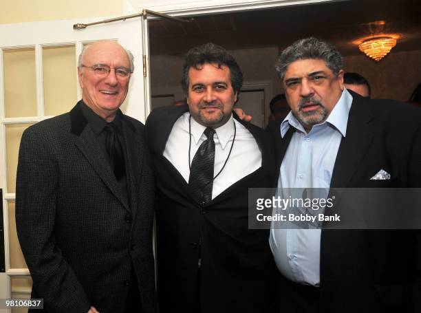 Philip Bosco, Gary Pastore and Vincent Pastore attend the 8th Annual Garden State Film Festival Awards Gala at The English Manor on March 28, 2010 in...