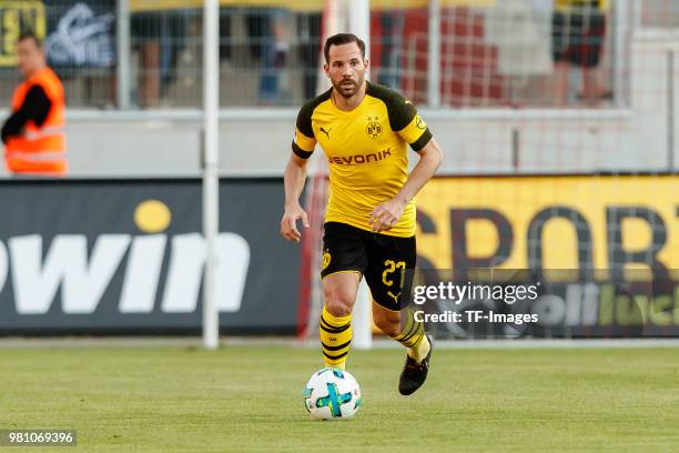 Gonzalo Castro of Dortmund controls the ball during the Friendly Match match between FSV Zwickau and Borussia Dortmund at Stadion Zwickau on May 14,...