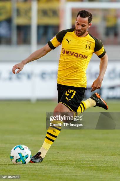 Gonzalo Castro of Dortmund controls the ball during the Friendly Match match between FSV Zwickau and Borussia Dortmund at Stadion Zwickau on May 14,...