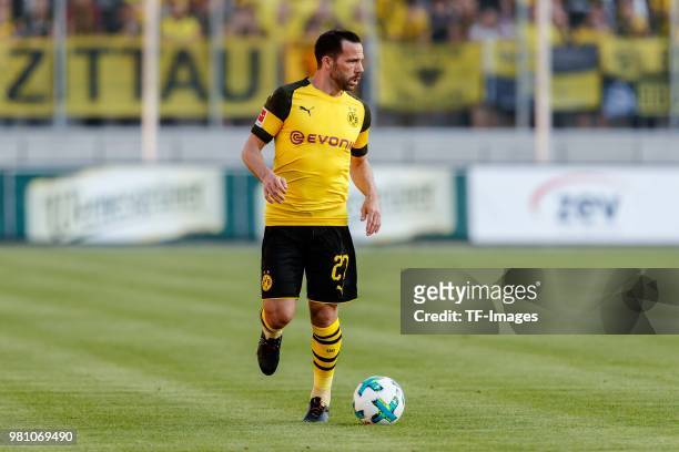 Gonzalo Castro of Dortmund controls the ball during the Friendly Match match between FSV Zwickau and Borussia Dortmund at Stadion Zwickau on May 14,...