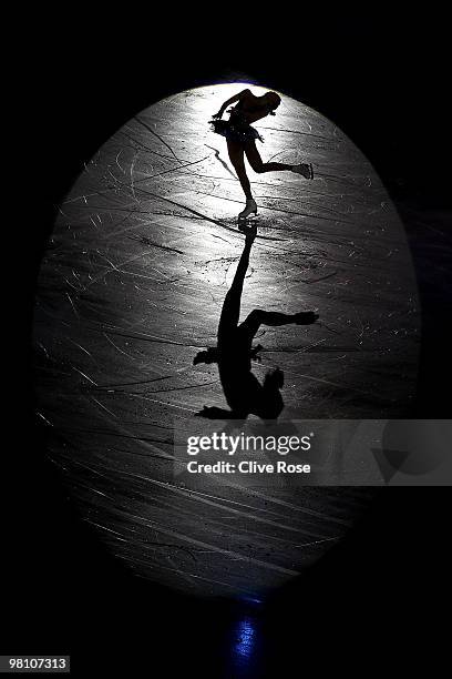 Carolina Kostner of Italy participates in the Gala Exhibition during the 2010 ISU World Figure Skating Championships on March 28, 2010 at the...