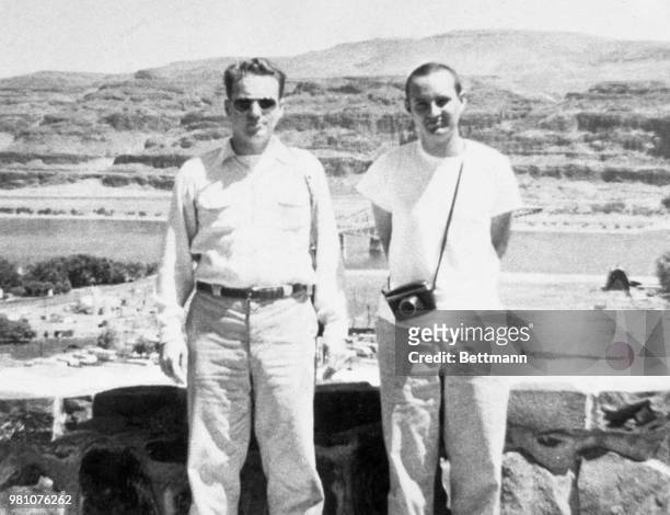 Top secret security agency employees, Bill Martin and Bernon Mitchell ; this picture was taken in the summer of 1959 at Ginkgo State Park,...