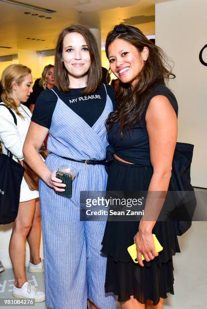 Leesa Raab and C.J. Frogozo attend Thinx Hosts Come As You Are In Celebration Of Period Sex Blanket at Thinx Come As You Are Pop-Up Shop on June 21,...