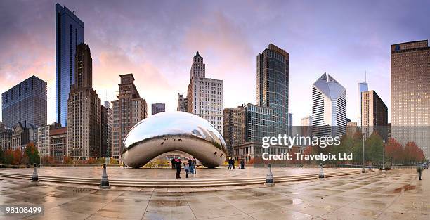 millennium park, chicago, illinois,usa - millennium park chicago stock-fotos und bilder