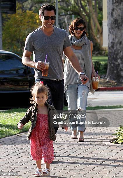 Jessica Alba, Honor Warren and Cash Warren are seen at the park on March 27, 2010 in Los Angeles, California.