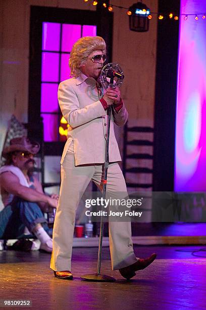 Maynard James Keenan of Puscifer performs in a sold out show at Lifestyle Communities Pavilion on March 28, 2010 in Columbus, Ohio.