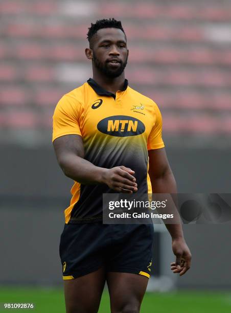 Siya Kolisi during the South African national mens rugby team captains run at DHL Newlands on June 22, 2018 in Cape Town, South Africa.