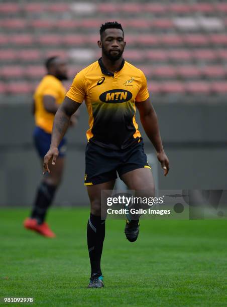 Siya Kolisi during the South African national mens rugby team captains run at DHL Newlands on June 22, 2018 in Cape Town, South Africa.