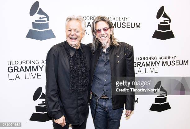 Tommy Emmanuel and Scott Goldman attend An Evening with Tommy Emmanuel at The GRAMMY Museum on June 21, 2018 in Los Angeles, California.