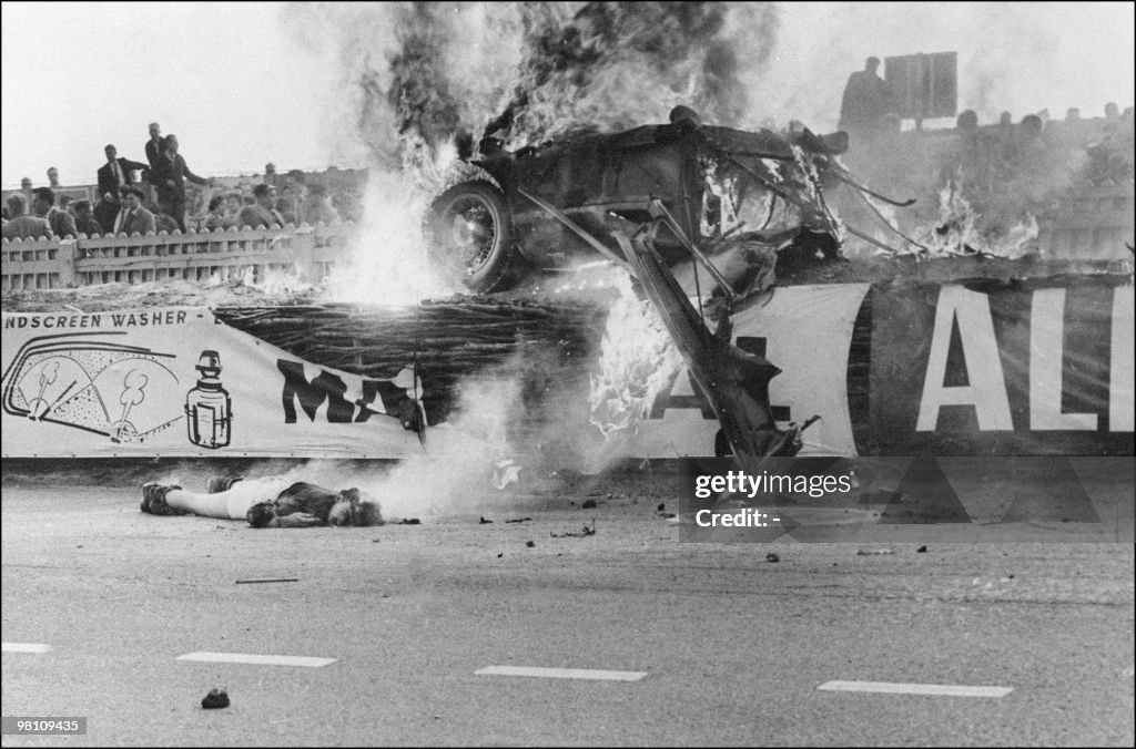 The body of French pilot Pierre Levegh l