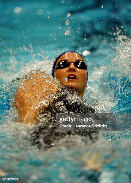 Keri-Anne Payne competes in the Women Open 200m Individual Medley during the British Gas Swimming Championships at Ponds Forge on March 29, 2010 in...