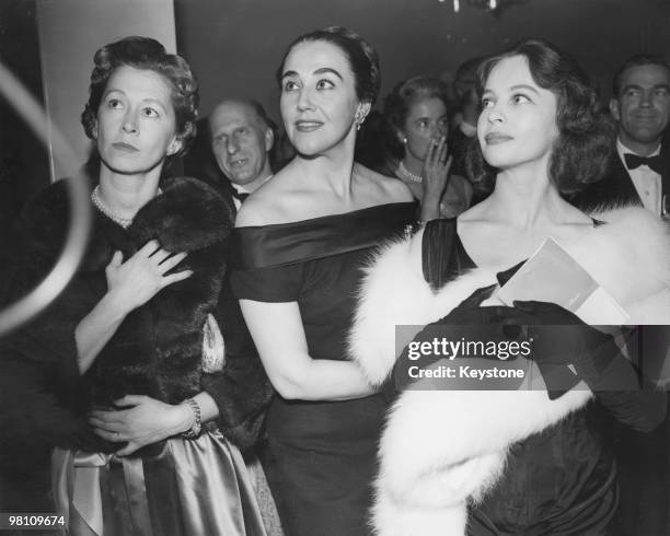 American opera singer Blanche Thebom at a party held after the world premiere of the opera 'The Moon And Sixpence', based on the novel by William...