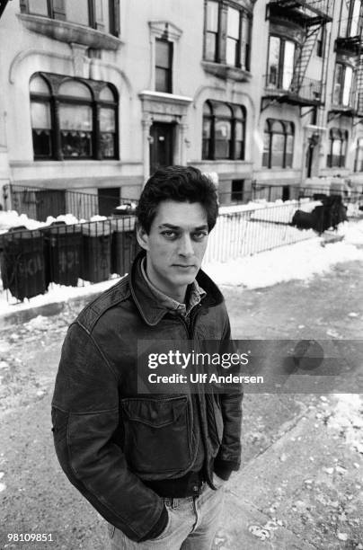 Portrait of American writer Paul Auster on January 8,1988 at home in Brooklyn,New York.