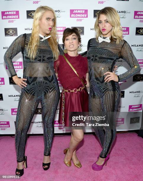 Actors Melanie Leanne Miller, Naomi Grossman and Geri Courtney-Austein attend 'James Blondes' premiere party and Q&A with Robert Carradine and Julie...