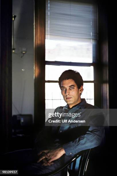 Portrait of American writer Paul Auster on January 8,1988 at home in Brooklyn,New York.